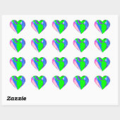 Sticker Cœur Hologramme alien (Feuille)