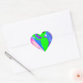 Sticker Cœur Hologramme alien (Enveloppe)