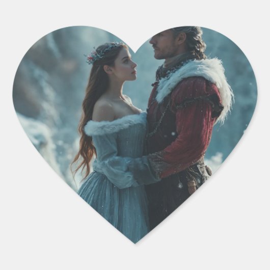 Sticker Cœur Homme une belle image de fille (Devant)