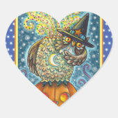 STICKER CŒUR HORSEMAN OWL SANS TÊTE, OISEAU COUCHANT (Devant)