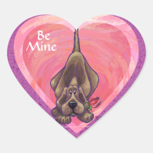 Sticker Cœur Hound Dog Valentine's Day
