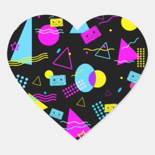 STICKER CŒUR HOUSSE DE COUVERTURE DE DUVET AUX FORMES COLORÉES 