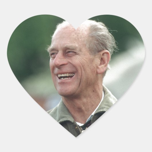 Sticker Cœur HRH Prince Philip riant (Devant)