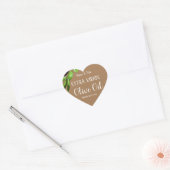 Sticker Cœur Huile d'olive extra vierge Élégant mariage moderne (Enveloppe)