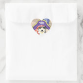 Sticker Cœur Husky Pirate (Sac)