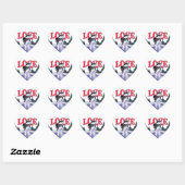 Sticker Cœur Husky Valentine's Day (Feuille)