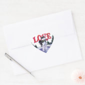 Sticker Cœur Husky Valentine's Day (Enveloppe)