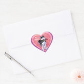 Sticker Cœur Husky Valentine's Day (Enveloppe)