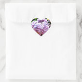 Sticker Cœur Hydrangea garden, rose, bleu, purple floral (Sac)