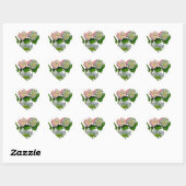 Sticker Cœur Hydrangeas et jarre de Mason (Feuille)