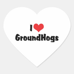 Sticker Cœur I Lot Heart Groundhogs - Groundhog Lover