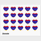 Sticker Cœur I Love Armenia (Feuille)