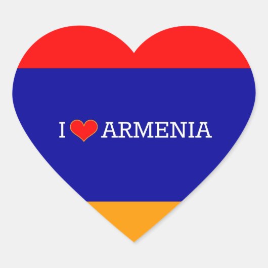 Sticker Cœur I Love Armenia (Devant)
