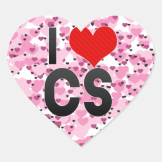 Sticker Cœur I Love CS
