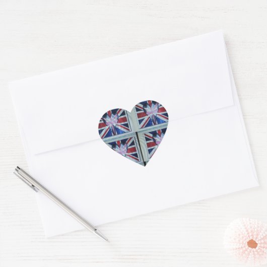 Sticker Cœur I Love England Art Print (Enveloppe)