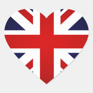 Sticker Cœur I Love Great Britain - Union Jack drapeau britanni