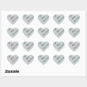 Sticker Cœur "I Love Insert name" (Feuille)