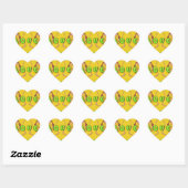Sticker Cœur I love Jamaica (Feuille)