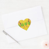 Sticker Cœur I love Jamaica (Enveloppe)