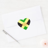 Sticker Cœur I Love Jamaica Text on Flag Art Print (Enveloppe)