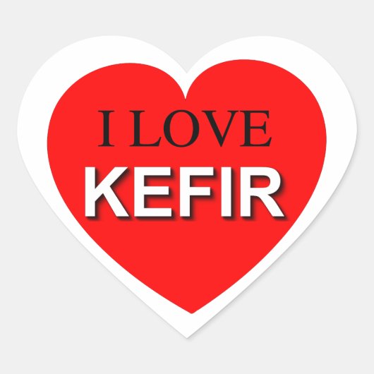 Sticker Cœur I Love Kefir (Devant)