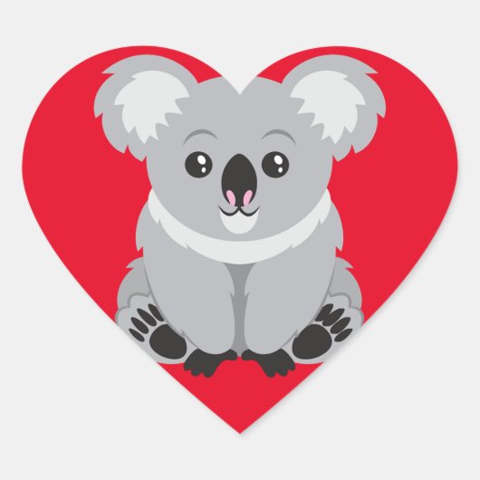Sticker Cœur I Love Koala Bears (Devant)