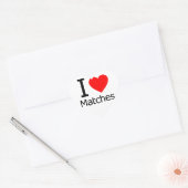 Sticker Cœur I Love Matches (Enveloppe)
