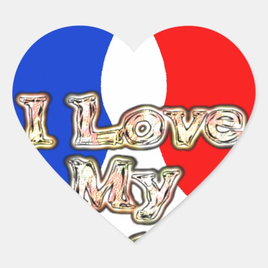 Sticker Cœur "I Love My Wife" Imprimer (Devant)