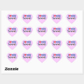 Sticker Cœur I Love Paridae EU (Feuille)