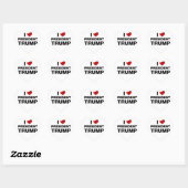 Sticker Cœur I Love Président Trump Heart (Feuille)