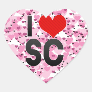 Sticker Cœur I Love SC