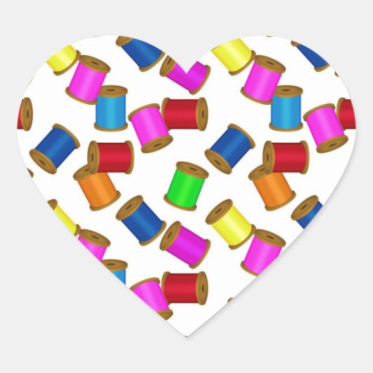 Sticker Cœur I Love Sewing - SRF (Devant)