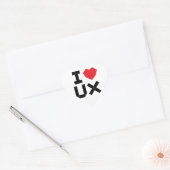 Sticker Cœur I Love UX (expérience utilisateur) (Enveloppe)
