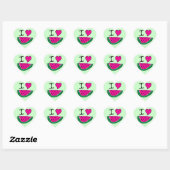 Sticker Cœur I Love Watermelon (Feuille)