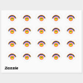 Sticker Cœur I Wanna Die - Rainbow Smiling Sun (Feuille)