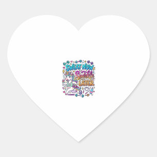 Sticker Cœur Idée Cadeau Licorne Sweat Maintenant Brille Plus T