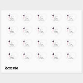 Sticker Cœur Identificateur de invité de mariage (Feuille)
