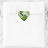 Sticker Cœur Iguana verte (Sac)