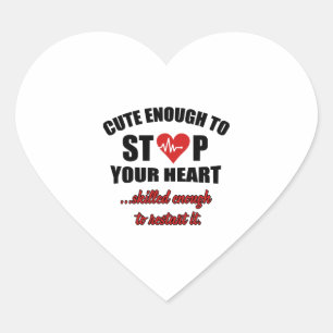 Sticker Cœur Il faut arrêter son coeur - paramédical