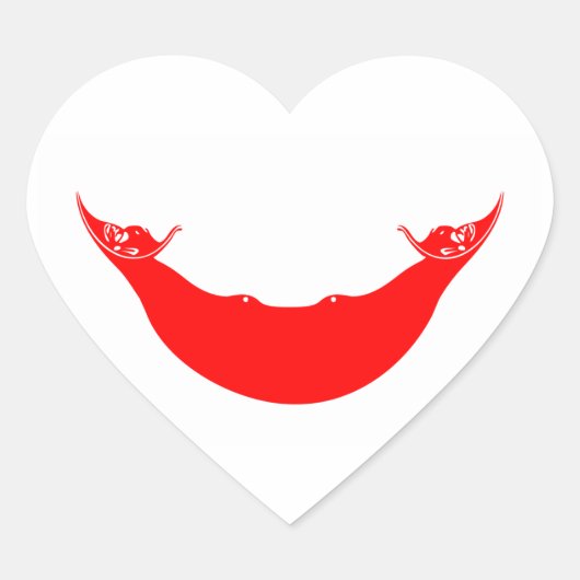 Sticker Cœur île de pâques (Devant)