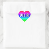 Sticker Cœur Illusion optique arc-en-ciel (Sac)