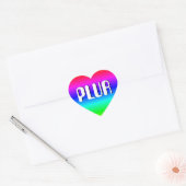 Sticker Cœur Illusion optique arc-en-ciel (Enveloppe)