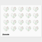 Sticker Cœur Illustration de lys blanc (Feuille)