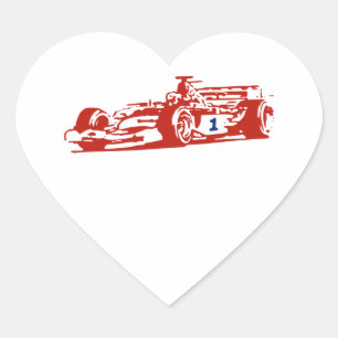 Sticker Cœur Illustration du Cool de course automatique
