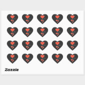 Sticker Cœur Illustration simple avec coeur écarlate Amour (Feuille)