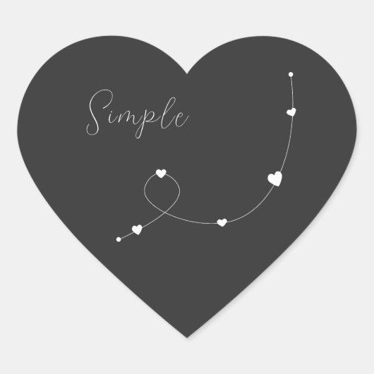 Sticker Cœur Illustration simple avec les coeurs dans un style  (Devant)