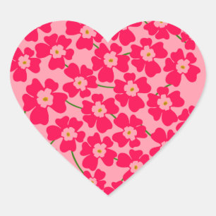 Sticker Cœur Imaginaire rose magenta puissance