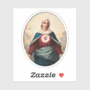 Sticker Coeur immaculé de Marie Catholique Vinyl