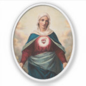 Sticker Coeur immaculé de Marie Catholique Vinyl (Devant)