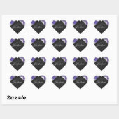 Sticker Cœur Impression blanc rose rose clair (Feuille)